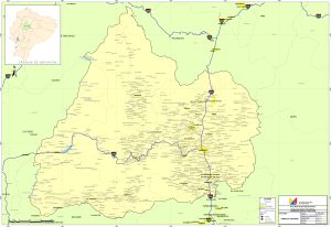 Mapa de carreteras de la provincia de Cotopaxi