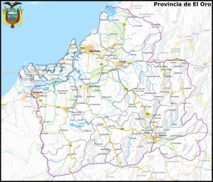 Mapa de la provincia de El Oro