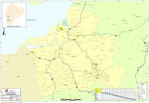 Mapa de carreteras de la provincia de El Oro