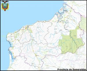 Mapa de la provincia de Esmeraldas