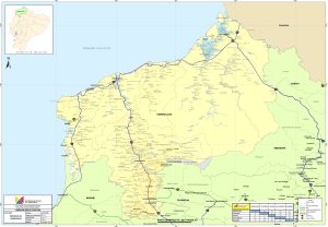 Mapa de carreteras de la provincia de Esmeraldas