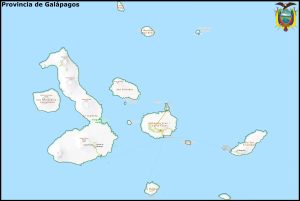 Mapa de la provincia de Gal&aacute;pagos