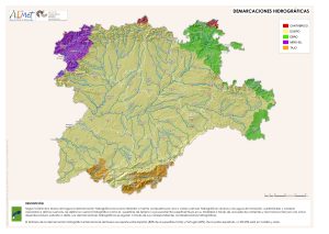 Mapa de los ríos y cuencas de Castilla y León