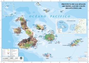 Mapa tur&iacute;stico de las islas Gal&aacute;pagos