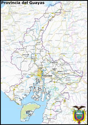 Mapa de la provincia del Guayas