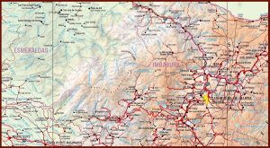 Mapa f&iacute;sico de la provincia de Imbabura