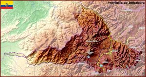 Mapa topogr&aacute;fico de la provincia de Imbabura.