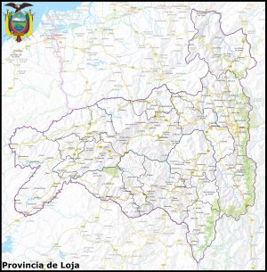 Mapa de la provincia de Loja