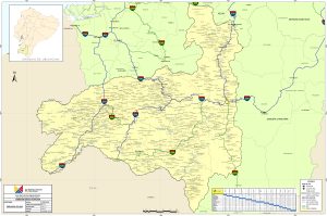 Mapa de carreteras de la provincia de Loja