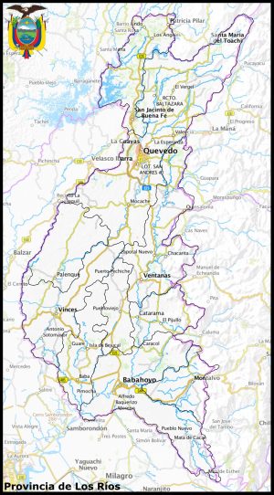 Mapa de la provincia de Los R&iacute;os
