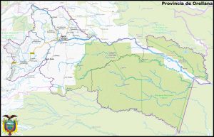 Mapa de la provincia de Orellana