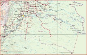Mapa f&iacute;sico de la provincia de Orellana