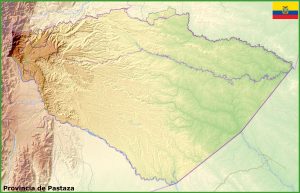 Mapa topográfico de la provincia de Pastaza. Mapa topográfico de la provincia de Pastaza.