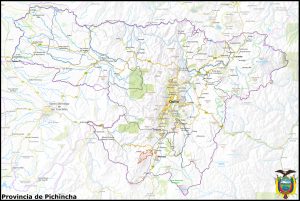 Mapa de la provincia de Pichincha