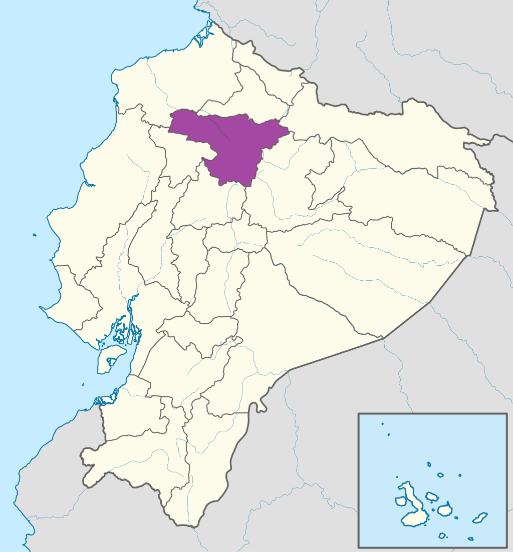 Mapa de ubicaci&oacute;n de la provincia de Pichincha en Ecuador.