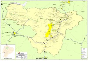 Mapa de carreteras de la provincia de Pichincha
