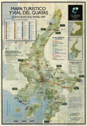 Mapa tur&iacute;stico de la provincia del Guayas