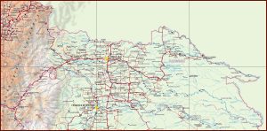 Mapa f&iacute;sico de la provincia de Sucumb&iacute;os