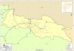 Mapa de carreteras de la provincia de Sucumb&iacute;os