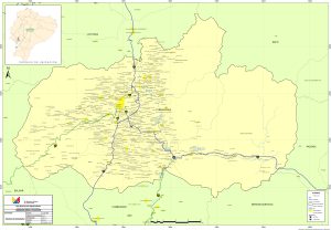 Mapa de carreteras de la provincia de Tungurahua