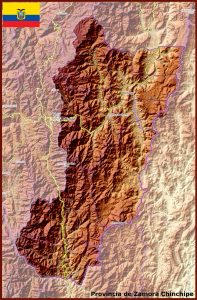 Mapa topogr&aacute;fico de la provincia de Zamora Chinchipe.