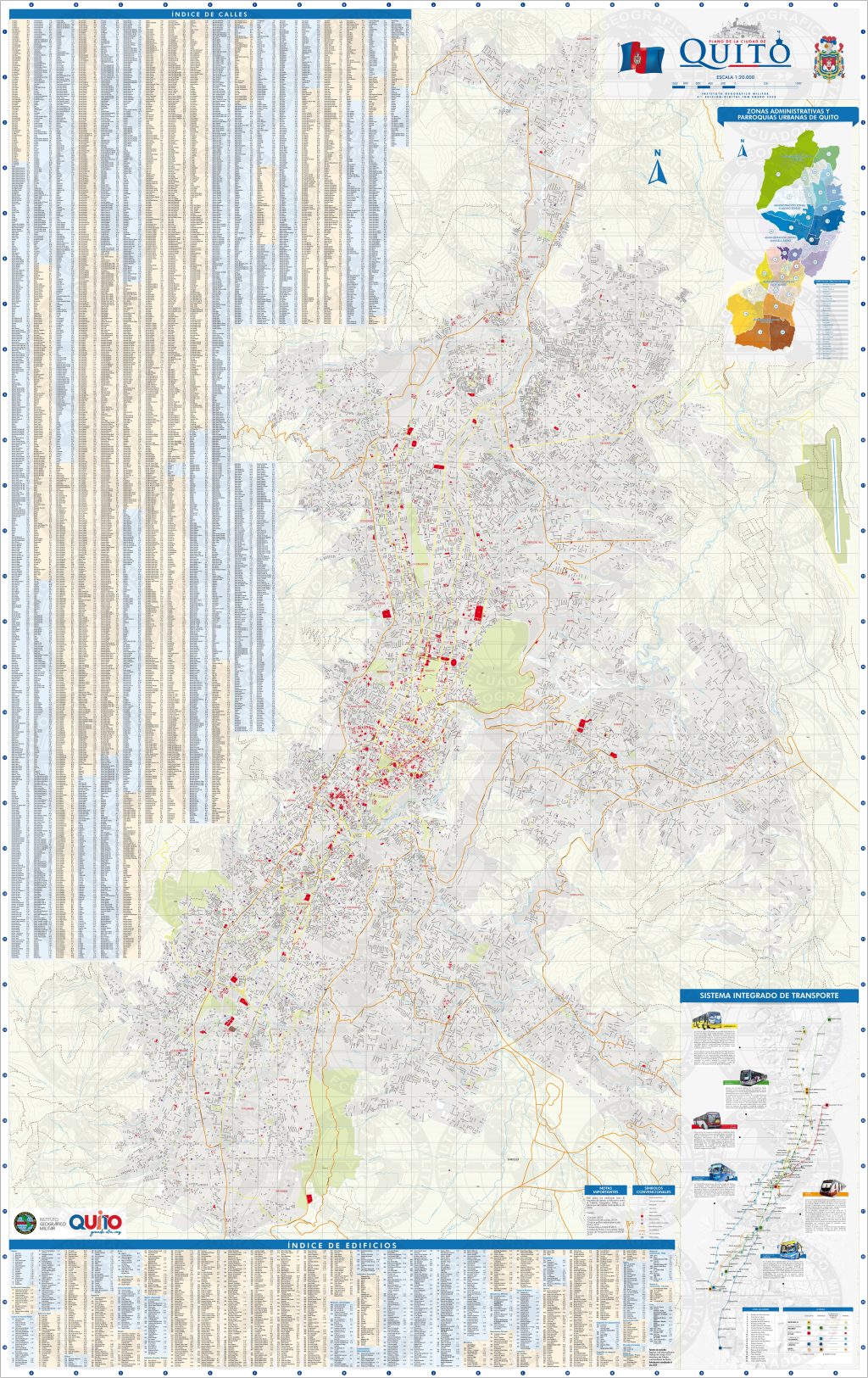 Plano de la ciudad de Quito.