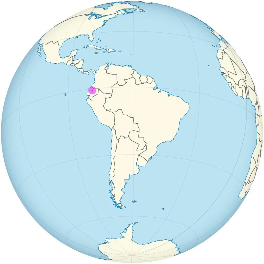 Mapa de ubicaci&oacute;n de la ciudad de Quito.