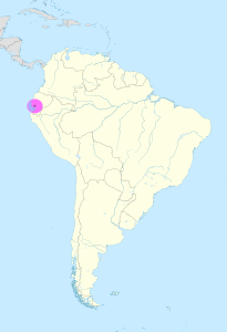 Mapa de ubicaci&oacute;n de la ciudad de Guayaquil en Am&eacute;rica del Sur.