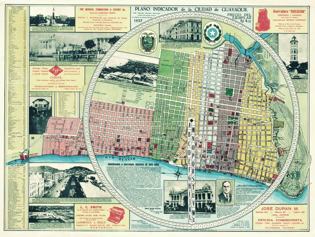 Plano de Guayaquil del a&ntilde;o 1937.