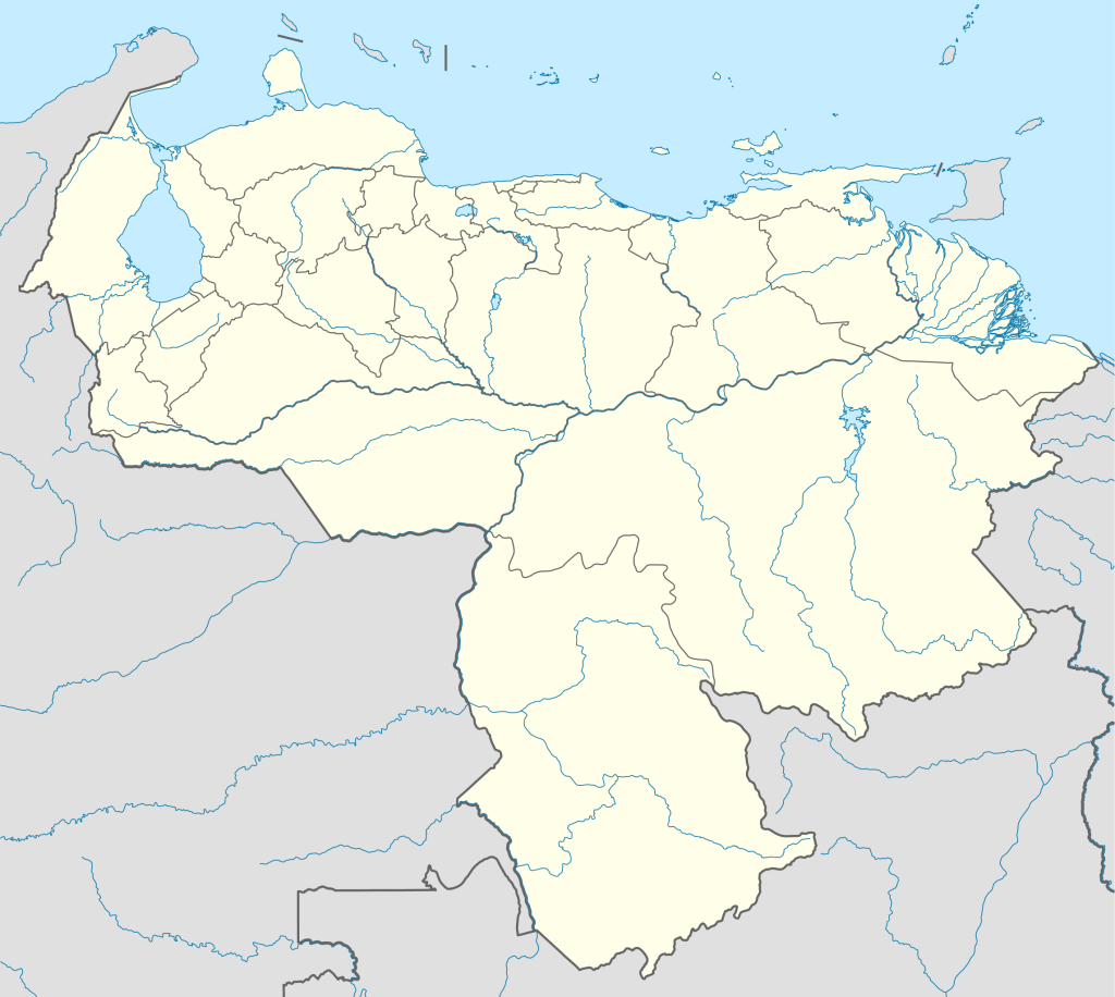 Mapa mudo de Venezuela.