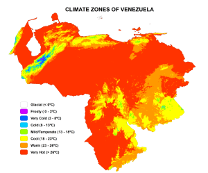 Zonas clim&aacute;ticas de Venezuela.