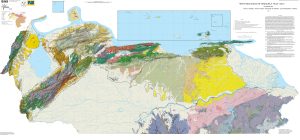 Mapa geol&oacute;gico del norte de Venezuela.