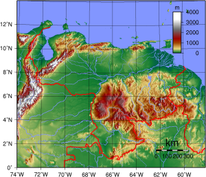 Topograf&iacute;a de Venezuela.