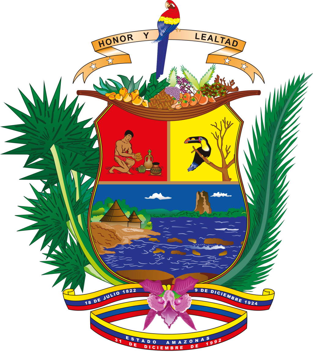 Escudo de armas del estado Amazonas (Venezuela).