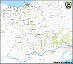 Mapa del estado Anzo&aacute;tegui