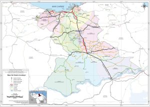 Mapa de carreteras del estado Anzo&aacute;tegui