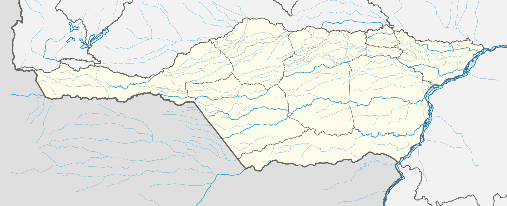 Mapa mudo del estado Apure.