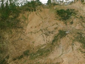 Imagen satélite de Castilla y León.