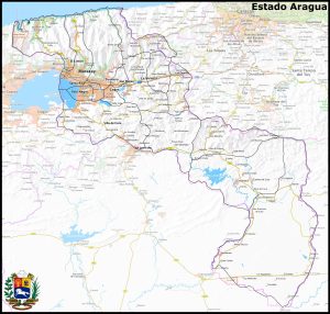 Mapa del estado Aragua