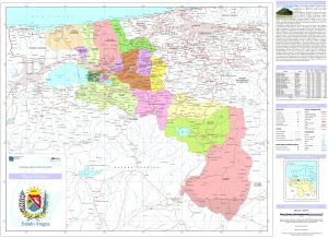 Mapa pol&iacute;tico del estado Aragua