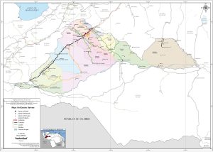 Mapa de carreteras del estado Barinas