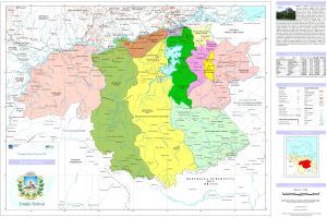 Mapa pol&iacute;tico del estado Bol&iacute;var (Venezuela)