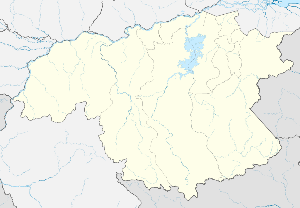 Mapa mudo del estado Bol&iacute;var (Venezuela).