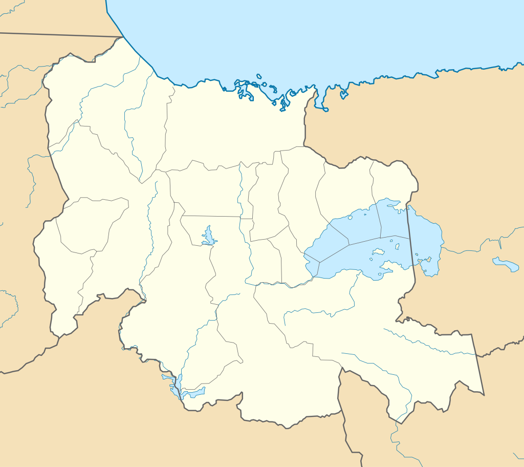 Mapa mudo del estado Carabobo.