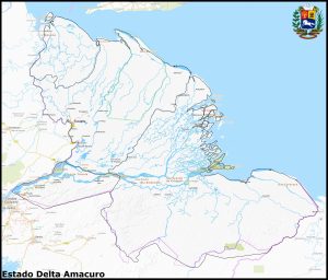 Mapa del estado Delta Amacuro