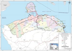 Mapa de carreteras del estado Falc&oacute;n