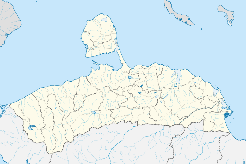 Mapa mudo del estado Falc&oacute;n.