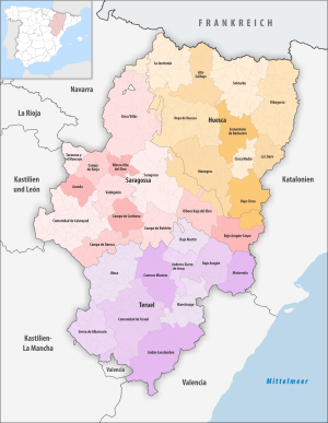 ¿Cuáles son las comarcas de Aragón?