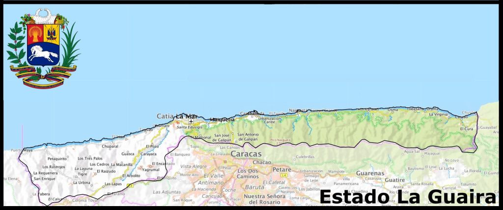 Mapa del estado La Guaira.