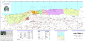 Mapa pol&iacute;tico del estado La Guaira